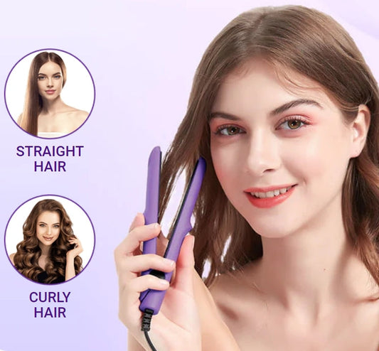 🔥Buy 2 Get 1 Free🔥2-in-1 Mini Curling Wand & Flat Iron Hair Straightener