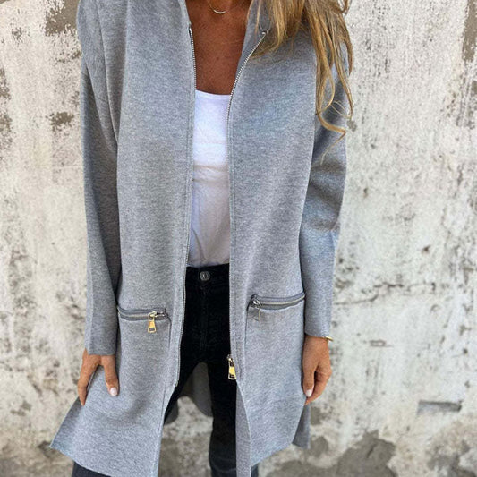 Women's Casual Zippered Coat